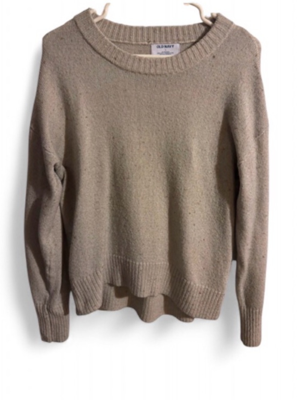 Old Navy Oatmeal Cream Knit Crewneck Sweater Size Small